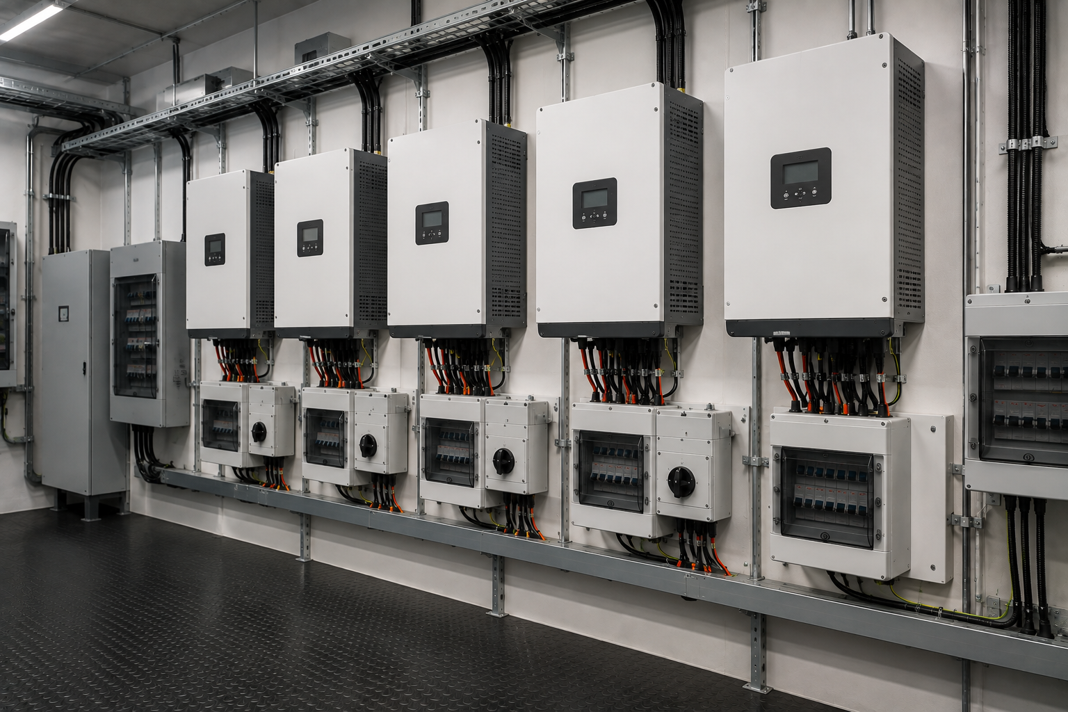 Multi-inverter installation in a corporate building