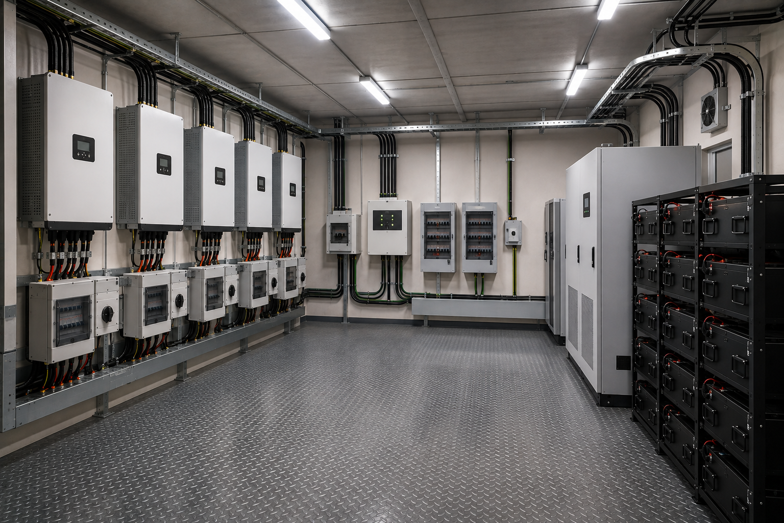 Commercial inverter plant room
